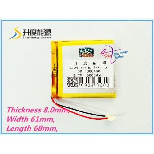 Best battery brand Manufacturers supply high-quality 806168 3.7V 3000mah The tablet battery lithium polymer battery