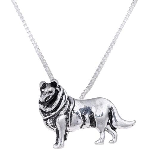 Statement Bijoux Rough Collie Necklace Hound Galgo Dog Silver Pendant Fashion Women Necklace Charm Choker Halloween Gift