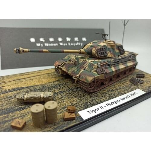 Diecast Alloy Model 1/72 World War II Hutgen Forest 1945 Germany Tiger II Tiger King Heavy Tank Metal Collectible Souvenir Gift