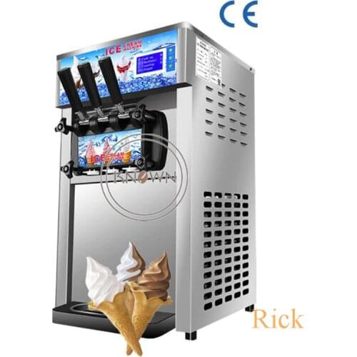 The Best Sale 1200W Table Top Mini Soft Ice Cream Making Vending Machine 3 Flavors Ice Cream Maker with free shipping