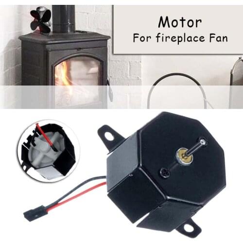Fireplace Heat Powered Stove Fan Motor Heat Distribution Log Wood Burner Eco-Friendly Quiet Fan Motor Fire place Accessories