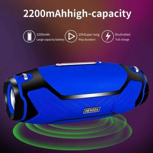 High Power 40W Bluetooth Speakers Portable Outdoor Column Waterproof Stereo Subwoofer For PC Computer Boombox Music Center Radio