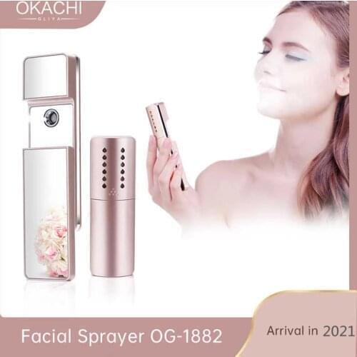 Portable Nano Facial Mist Spray Hydrating Refresh Soft Skin Mister Mini Humectant Beauty Skin Care Tool Water Spa with Mirror