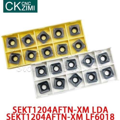 SEKT1204AFTN-XM LF6018 LDA milling Turning tools Carbide inserts CNC tools SEKT 1204 AFTN XM lathe tools Square milling inserts