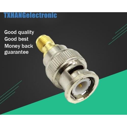 1PCS BNC Male Plug to SMA Female Jack RF Coax Adapter convertor Straight Nickelplated NEW wholesale DIY electronics