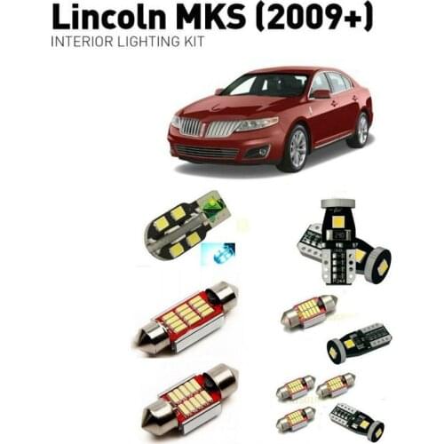 Led interior lights For Lincoln mks 2009+ 12pc Led Lights For Cars lighting kit automotive bulbs Canbus