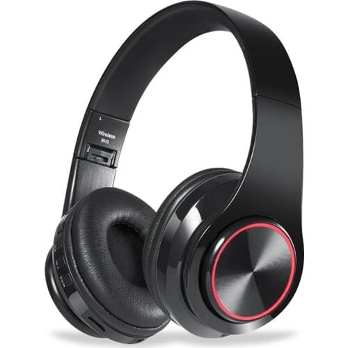 Tourya Wireless Headphones Bluetooth Headphone Glowing LED Headset Foldable Earphones With MIC Support TF Card For Phone PC MP3