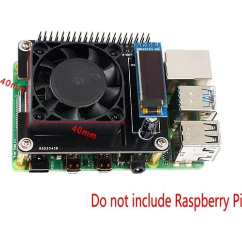 Raspberry Pi 4/3 model B Intelligent temperature control Fan Expansion Board with oled lcd