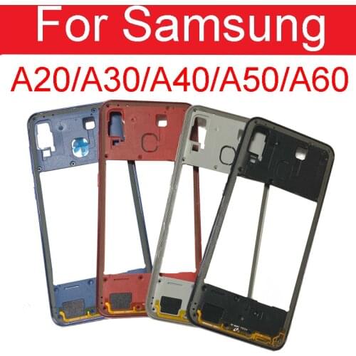 For Samsung Galaxy A20 A30 A40 A50 A60 Middle Frame Housing Case A205 A405 A305 A505 Middle Frame Bezel Middle Plate Repair Part