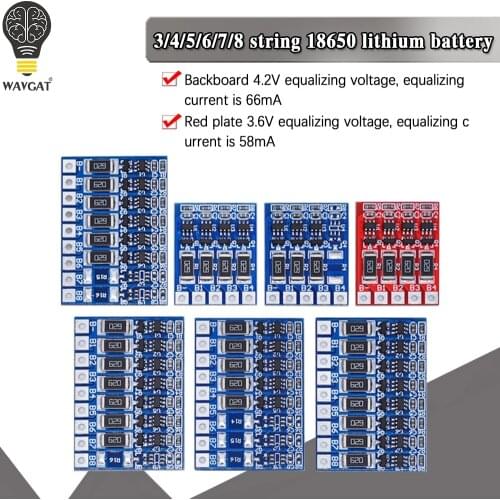 3S 4S 5S 21V 4.2V Balance Function Protection Board 68mA 5S Li-ion Lipo Battery Lithium 18650 Batteries Balanced 6S 7S 8S