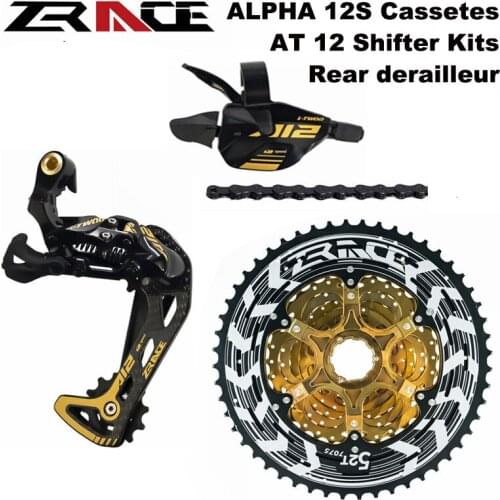 ZRACE AT 12 Speed MTB Bike Shifter + Rear Derailleurs + Alpha Cassette 52T + SUMC 12S Chain Groupset for EAGLE GX / M9100
