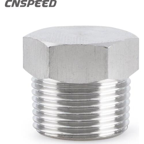 1PCS 3/4" NPT Male 304 Stainless Steel Fuel Hose Pipe Oil Fittings Adapter Oil Plug Countersunk End Plug With Hex Head