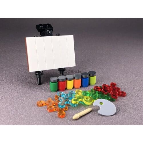 2set/lot MOC Brick parts tile plate blocks Mini Building Creative kids drawing board Painting Artist Palette Toys DIY Funny