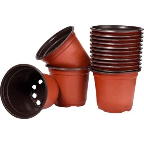 50 Pcs 7 inch Plastic Flower Seedlings Nursery Supplies Planter Pot/Pots Containers Seed Starting Pots Planting Pots