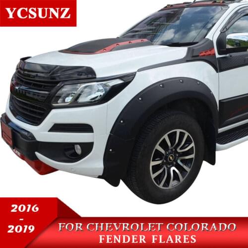 Car Accessories Fender Flare Black Color Mudguards For Chevrolet Holden Colorado 2016 2017 2018 2019 2020 Double Cab