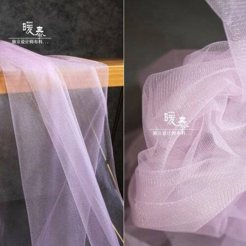 Lustre Mesh Tulle Fabric Rouge Color Bridal Veil DIY Patchwork Party Decor Sewing Fluffy Skirt Wedding Dress Designer Fabric