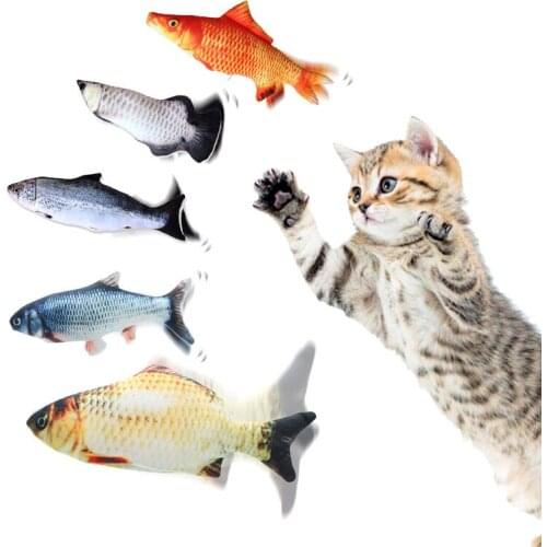 30CM Electronic Pet Cat Toy Electric USB Charging Simulation Fish Toys for Dog Cat Chewing Playing Biting Supplies Dropshiping
