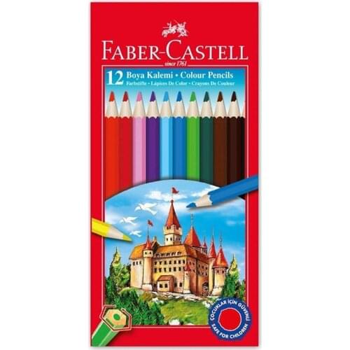 Faber Castell Crayon 12 Color Full Size School Crayons Stationery Paint Pen Color Whiteboard Pen