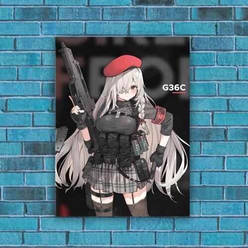 G36C Girls Frontline Home Decor Canvas Pattern Painting Wall Pictures Living Room Decoration Art Posters Prints