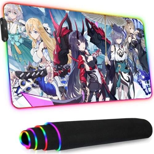 Genshin Impact Mat Led Mousepad Rgb Anime Tattoo Magic BattleTiger Gaming Bj Alex Longteng Dedales Gamer Luminous Rug God of War