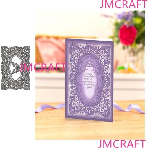 JMCRAFT Rectangle Lace Border Embellishment #4 Metal Cutting Die For Scrapbooking Practice Hands-on DIY Album Card Handmade Tool