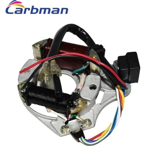 Carbman Magneto Stator Plate For 50cc 70cc 110cc 125cc Chinese Dirt Bike ATV Go Kart 2 coil Auto Parts