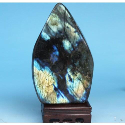 Mineral crystal specimens of natural Moonstone labradorite stone spectrum stone ornaments teaching specimens playing 5