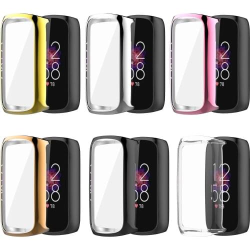 Soft TPU Watch Case For Fitbit Luxe Anti-Shock Scratch Protector Full Screen Protective Cover Shell Frame For Fitbit Luxe Bumper