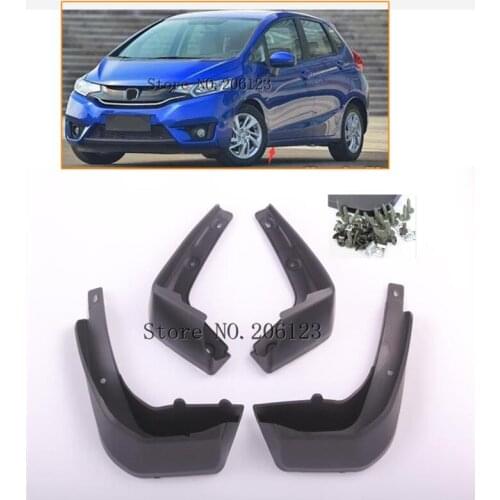 Set Molded Mud Flaps For Honda Fit / Jazz 2014 2015 2016 2017 Mudflaps Splash Guards Front Rear Mud Flap Mudguards Fender