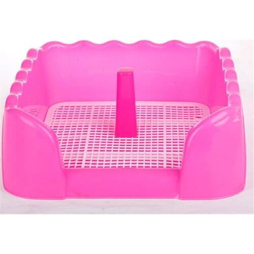 Dog Fenced Toilet Tray Grid Litter Box Dog Training Toilet Puppy Bedpan with Wall Indoor Pet Potty Easy to Clean Pets Supplies