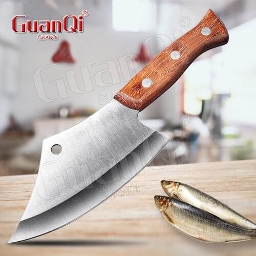 Handmade Professional Forged Kitchen Chef Knife Fishing Knife Stainless Steel Butcher Cleaver Slicing Knife Bone Chopper Knife