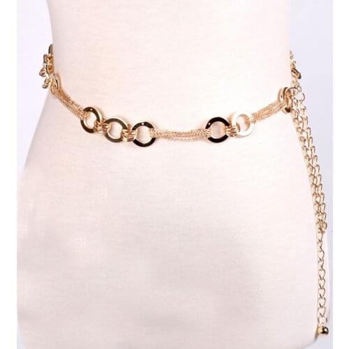High Waist Gold Silver Belts For Women Fashion Waistbands All-match Belt For Party Jewelry Dress Soft Waist Metal Chain Belts