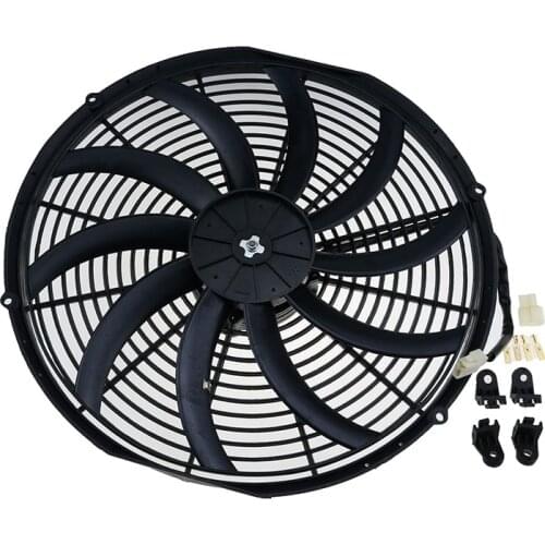 Fan 30102113 16Inch 10 Blades 12V 2500cfm Puller Curved Blades Low Profile Fan For SpaL Alternatives