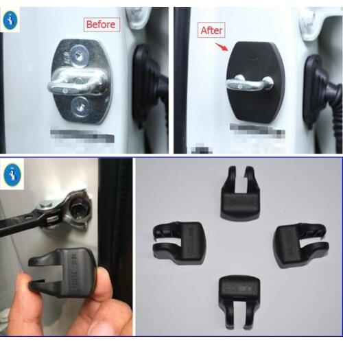 Yimaautotrims Inner Car Door Stop Rust Waterproof & Lock Protector Cover Kit 8 Pcs For Toyota Prado Fj120 Fj150 2013 - 2020