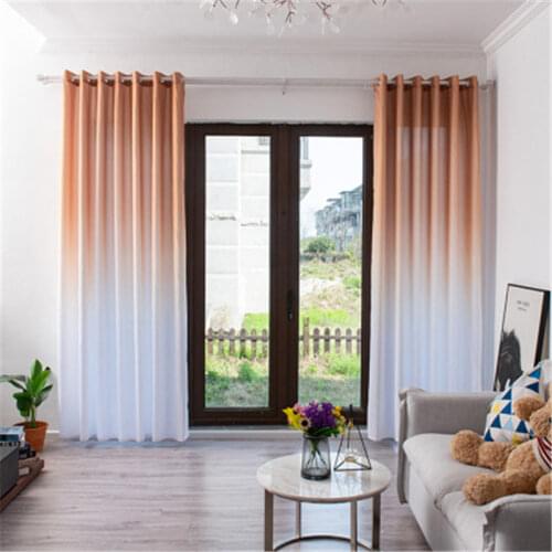 Ombre Window Curtain for Living Room Bedroom Gradient Grey to White Print on Rayon Blend Fabric Drapery Treatments