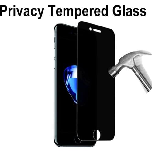 50pcs Privacy Tempered Glass Screen Protector for iPhone 11 Pro Max X XS MAX XR 8 5 5S SE 5C 6 6S 7 8 Plus Privacy Anti Glare