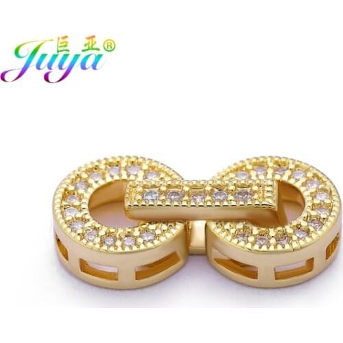Juya Handmade Copper Fastener Clasps DIY Pearls Jewelry Components Accessories For Women Natural Stones Pearls Jewelry Making