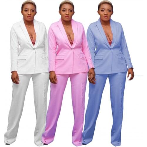 Work Pant Suits OL 2 Piece Set For Women Business Interview Suit Sets Uniform Smil Blazer And Pencil Pant Office Lady Suits