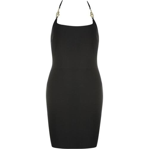 2021 New Summer Women Bandage Dress Black Slip Bodycon Sleeveless Sexy Club Celebrity Party Clothing