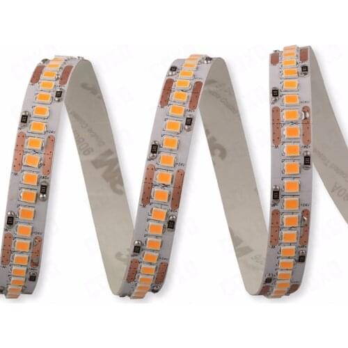 10mm PCB 2835 SMD 1200 LED Strip soft tape DC12V DC24v ip20 Non waterproof Flexible Light 240 leds/m, White Warm White