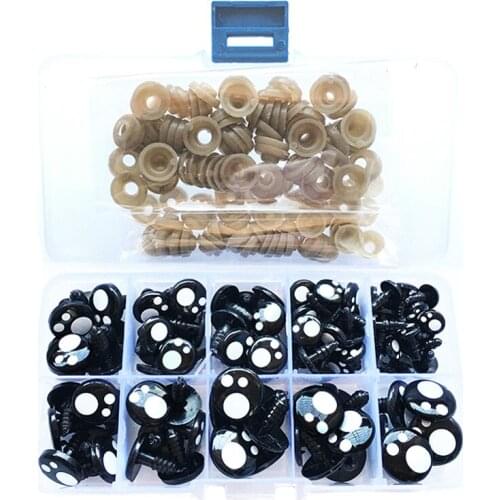 100pcs 8-16mm Bear Craft Stuffed Toys Doll Eyes Cartoon Plush Doll Accessories Safety Toys Eyes DIY Craft Supplies