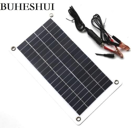 BUHESHUI 3pcs 10W 18V Transparent Semi-flexible Polycrystalline Solar Panel Cell DC Module 12V DIY Battery phone Adapter kit New