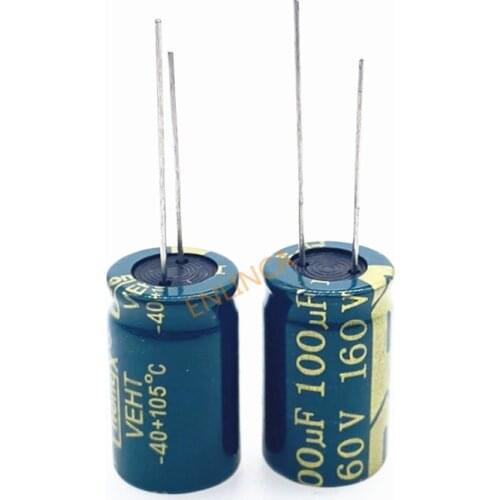 50pcs/lot 160V 100UF 13*21 20% RADIAL aluminum electrolytic capacitor 100000nf 20