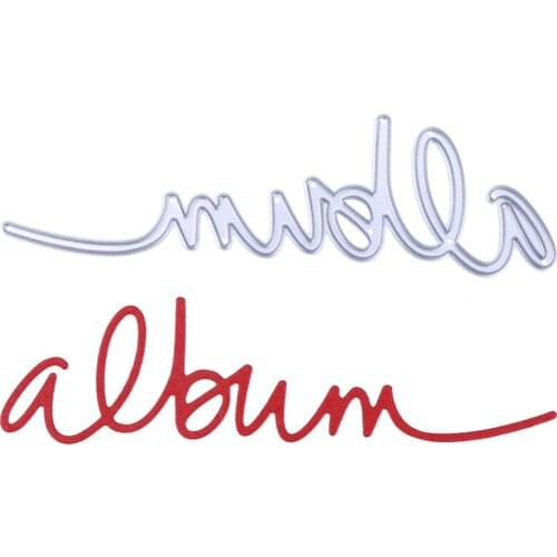 Words Album Metal Cutting Dies Stencils For DIY Scrapbooking Embossing Photo Album Paper Cards Decorative Crafts Die Cuts