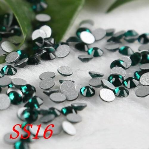 Deep green SS16 1440pcs/lot crystal l stones crystal applique for dresses strass non hotfix rhinestones garment accessaries