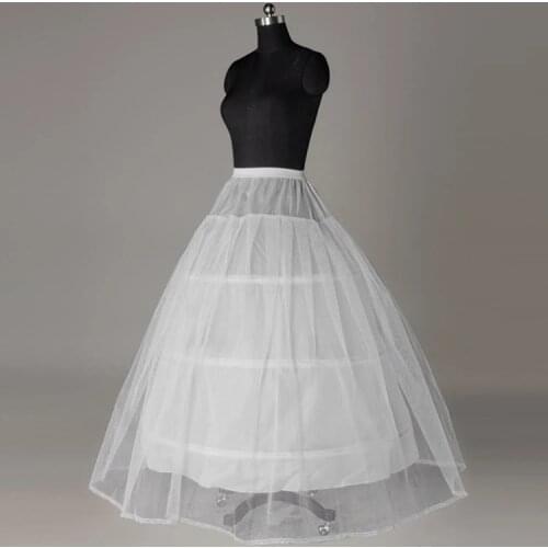 White Adult Petticoat weddng gowns 3 Hoops Accessories Underskirt Elastic Drawstrin Ball Gowns