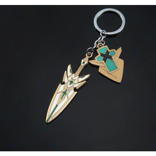 Xenoblade Chronicles 2 Keychain Game Jewelry Metal MONADO Mythra Hikari Pyra Homura Sword Weapon Cosplay Keyring for Men
