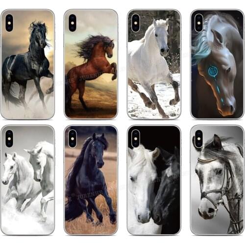 Tpu Soft Silicone Black White Horse Cover Cases For Blackview A80 A60 BV9600 BV6300 Pro Phone Case Back Protective Cover Fundas