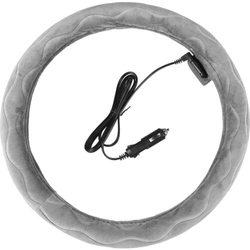 12V Car Auto Heated Steering Wheel Cover Heating Warm Winter Warm Cover Car Steering Wheel Cover