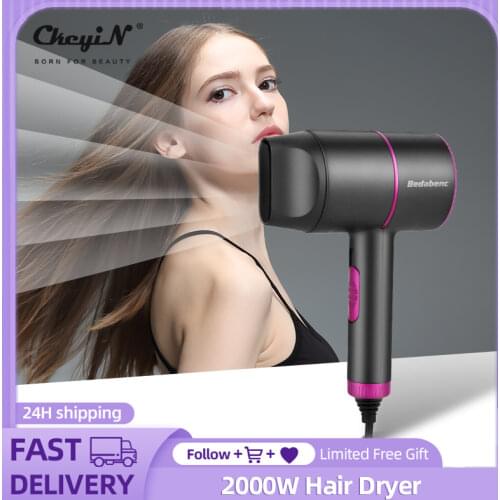 Profession 2000W Hair Dryer Mini Air Dryers Fast Drying Traveling Portable Negative Ion Hair Protection With Collecting Nozzle